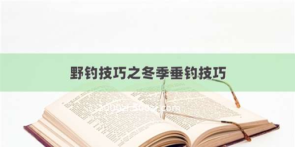 野钓技巧之冬季垂钓技巧