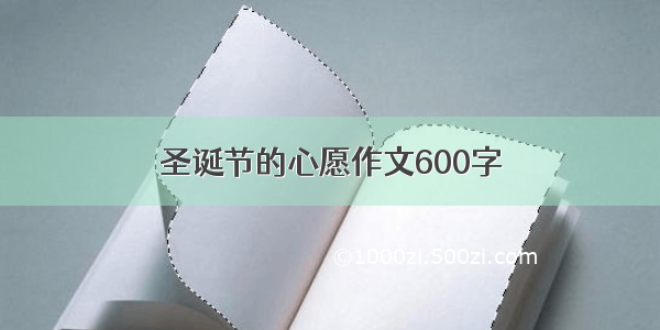 圣诞节的心愿作文600字