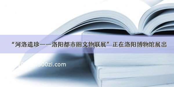 “河洛遗珍——洛阳都市圈文物联展”正在洛阳博物馆展出