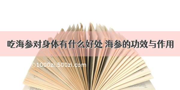 吃海参对身体有什么好处 海参的功效与作用