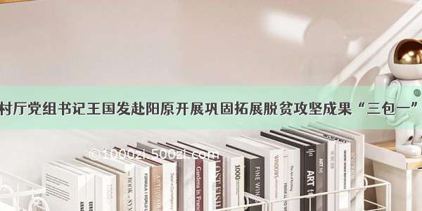 省农业农村厅党组书记王国发赴阳原开展巩固拓展脱贫攻坚成果“三包一”帮扶工作