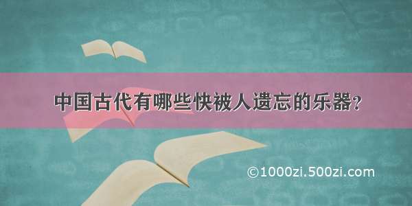 中国古代有哪些快被人遗忘的乐器？