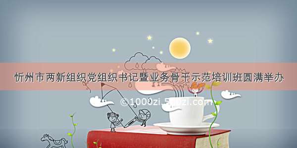 忻州市两新组织党组织书记暨业务骨干示范培训班圆满举办