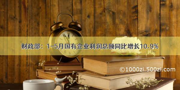 财政部：1-5月国有企业利润总额同比增长10.9%