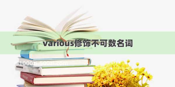 various修饰不可数名词