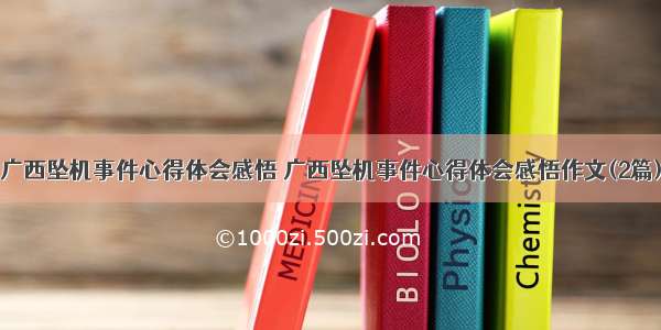 广西坠机事件心得体会感悟 广西坠机事件心得体会感悟作文(2篇)