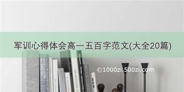 军训心得体会高一五百字范文(大全20篇)