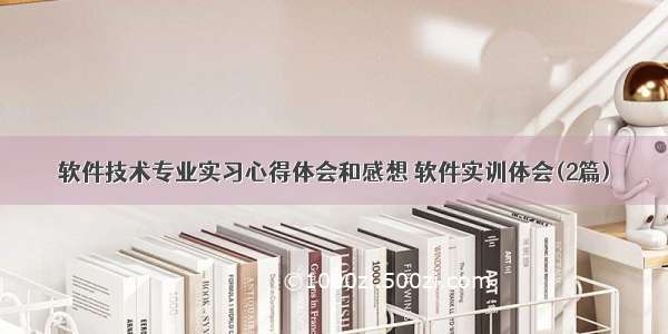 软件技术专业实习心得体会和感想 软件实训体会(2篇)