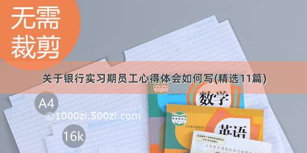 关于银行实习期员工心得体会如何写(精选11篇)