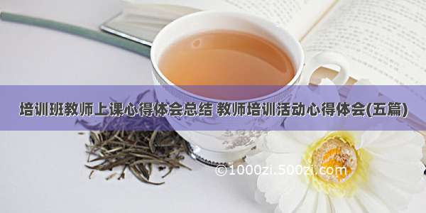 培训班教师上课心得体会总结 教师培训活动心得体会(五篇)