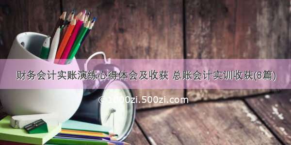 财务会计实账演练心得体会及收获 总账会计实训收获(8篇)