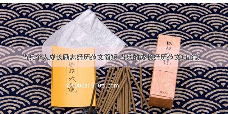 当兵个人成长励志经历范文简短 当兵的成长经历范文(五篇)