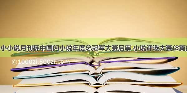 小小说月刊杯中国闪小说年度总冠军大赛启事 小说评选大赛(8篇)