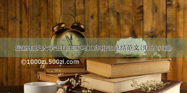 最新有关大学生自主实习工作报告总结范文(汇总11篇)