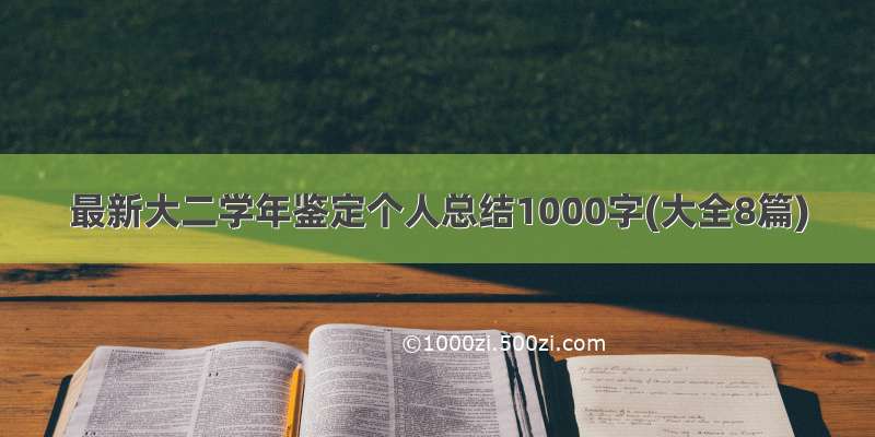 最新大二学年鉴定个人总结1000字(大全8篇)