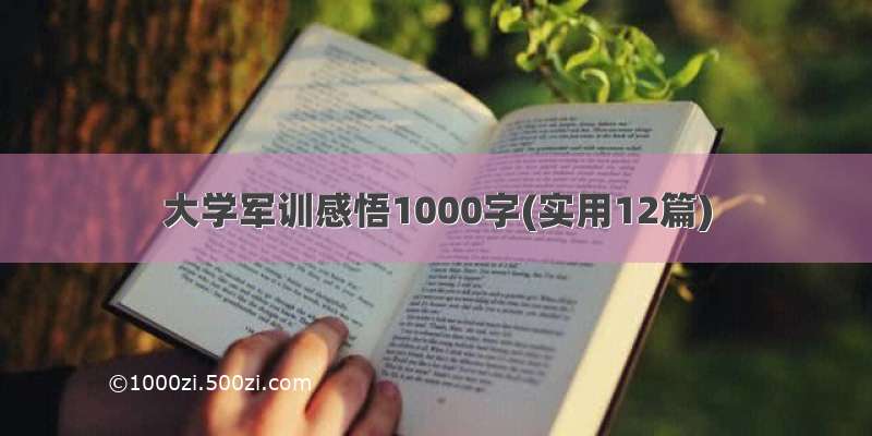 大学军训感悟1000字(实用12篇)