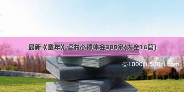 最新《童年》读书心得体会300字(大全16篇)