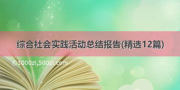 综合社会实践活动总结报告(精选12篇)