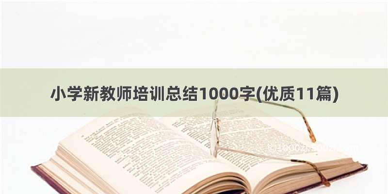 小学新教师培训总结1000字(优质11篇)