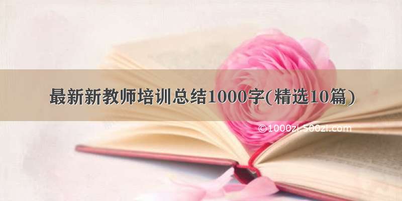 最新新教师培训总结1000字(精选10篇)
