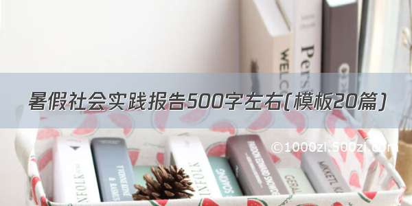 暑假社会实践报告500字左右(模板20篇)