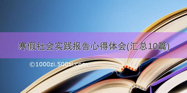 寒假社会实践报告心得体会(汇总10篇)