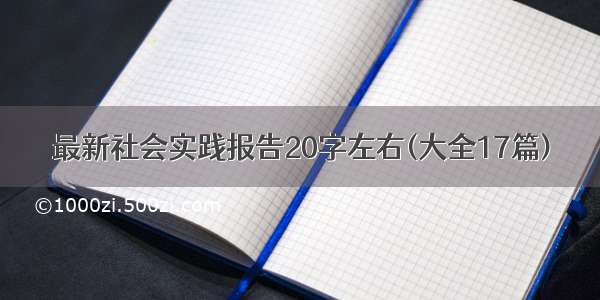 最新社会实践报告20字左右(大全17篇)