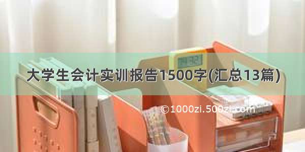 大学生会计实训报告1500字(汇总13篇)