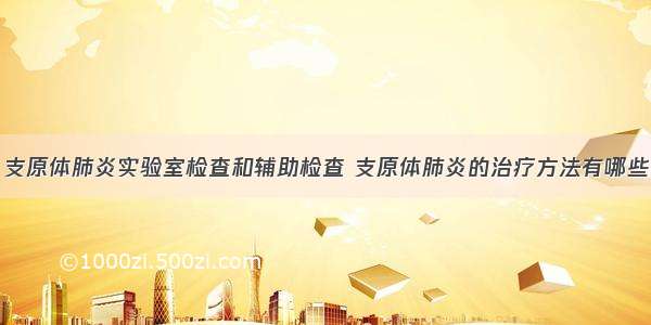 支原体肺炎实验室检查和辅助检查 支原体肺炎的治疗方法有哪些