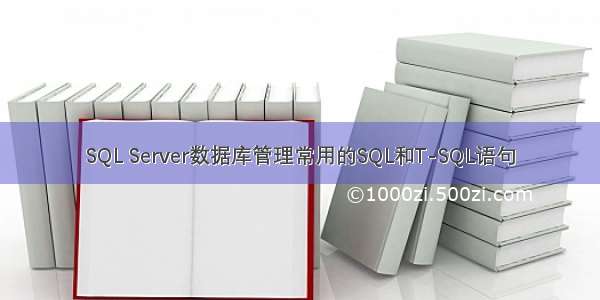 SQL Server数据库管理常用的SQL和T-SQL语句