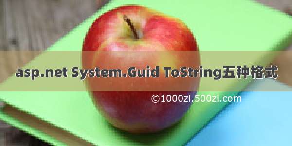 asp.net System.Guid ToString五种格式