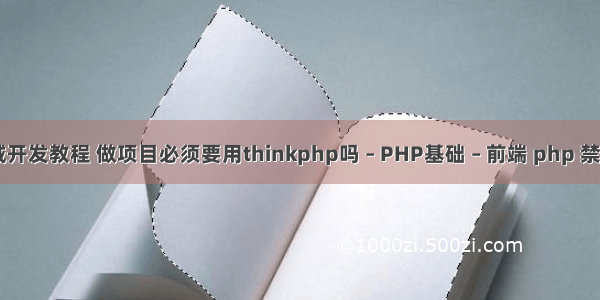 php商城开发教程 做项目必须要用thinkphp吗 – PHP基础 – 前端 php 禁止ie访问