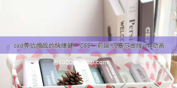 cad等边缩放的快捷键 – CSS – 前端 贝塞尔曲线 css动画