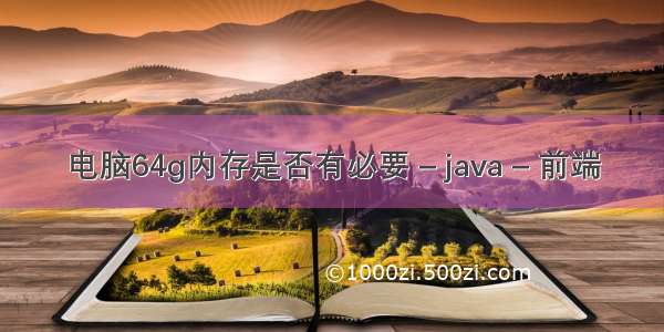 电脑64g内存是否有必要 – java – 前端