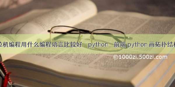 上位机编程用什么编程语言比较好 – python – 前端 python 画拓扑结构图