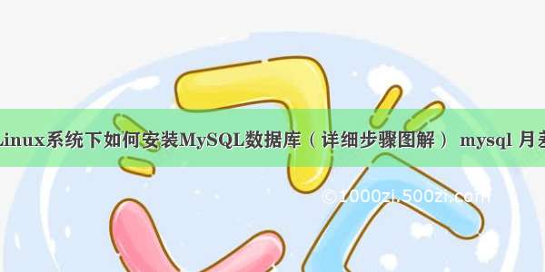 Linux系统下如何安装MySQL数据库（详细步骤图解） mysql 月差