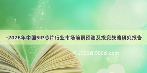 -2028年中国SIP芯片行业市场前景预测及投资战略研究报告