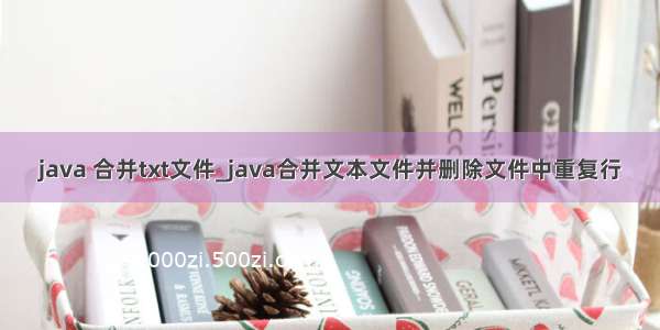 java 合并txt文件_java合并文本文件并删除文件中重复行