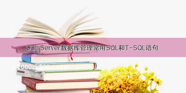 SQL Server数据库管理常用SQL和T-SQL语句