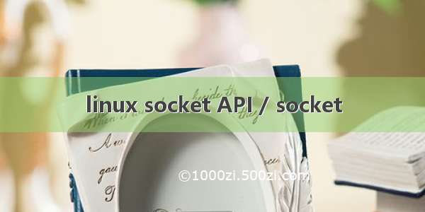 linux socket API / socket