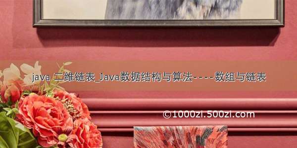 java 二维链表_Java数据结构与算法----数组与链表