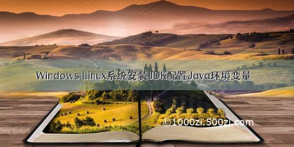 Windows Linux系统安装JDK配置Java环境变量