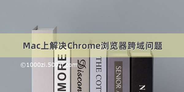 Mac上解决Chrome浏览器跨域问题