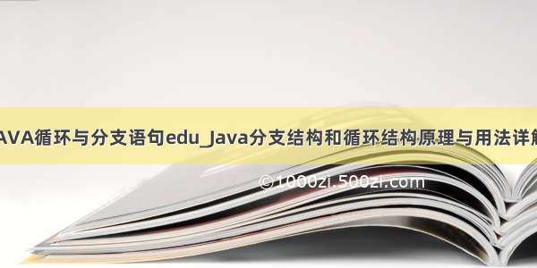 JAVA循环与分支语句edu_Java分支结构和循环结构原理与用法详解