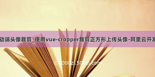 vue 移动端头像裁剪_使用vue-cropper裁剪正方形上传头像-阿里云开发者社区