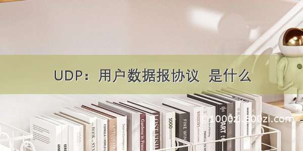 UDP：用户数据报协议  是什么