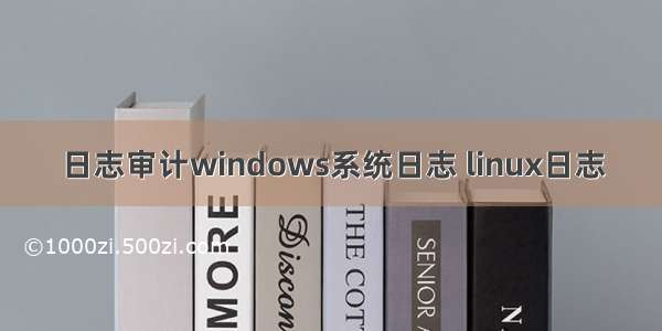 日志审计windows系统日志 linux日志