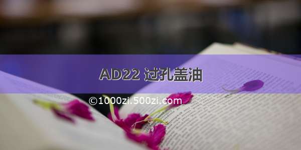 AD22 过孔盖油