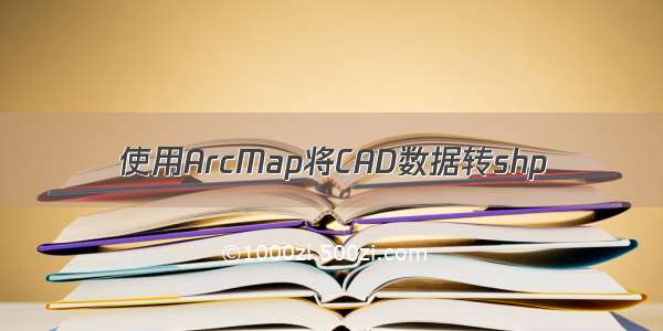 使用ArcMap将CAD数据转shp