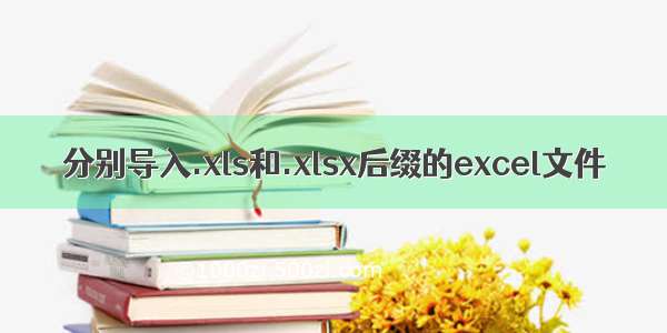 分别导入.xls和.xlsx后缀的excel文件